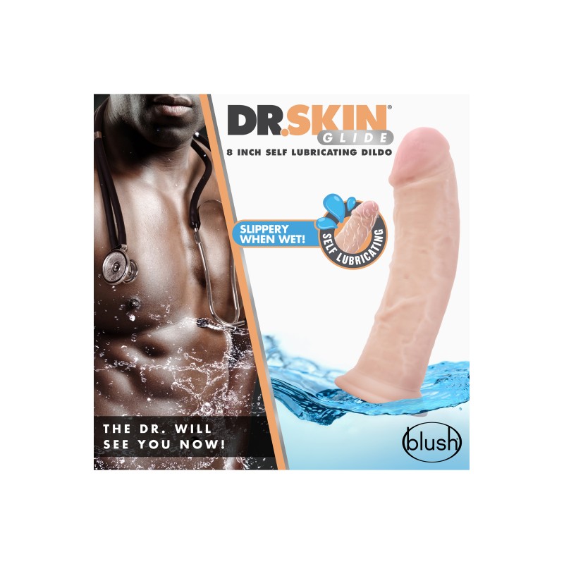 DR. SKIN 8INCH SELF LUBRICATING DILDO